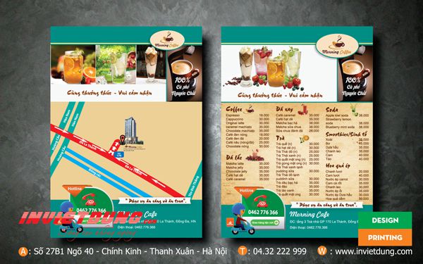 Tờ rơi quán cafe, Mẫu tờ rơi quảng cáo quán cafe đẹp